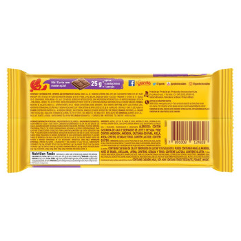 Chocolate em Barra Garoto ao Leite Caju e Passas 80g