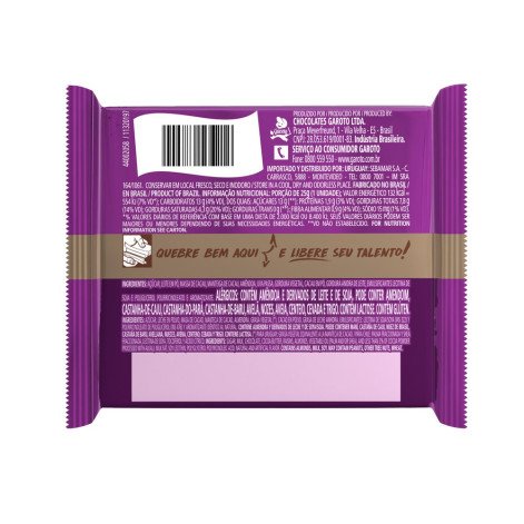 Talento Tablet Garoto Amendoas E Passas 25G Talento Tablet Garoto Amendoas E Passas 25G