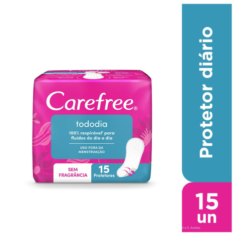 Protetor Diário Carefree TodoDia Sem Perfume 15 Unidades Protetor Diário Carefree TodoDia Sem Perfume 15 Unidades