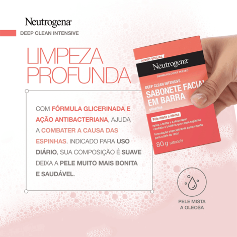 Sabonete Neutrogena Deep Clean 80g