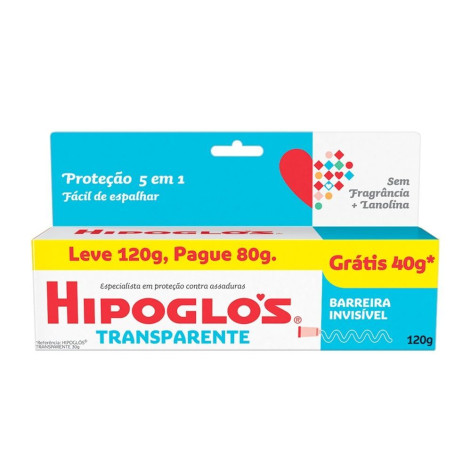 Creme Preventivo de Assaduras Hipoglós Transparente 120g Creme Preventivo de Assaduras Hipoglós Transparente 120g