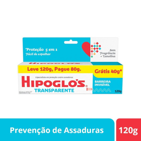 Creme Preventivo de Assaduras Hipoglós Transparente 120g Creme Preventivo de Assaduras Hipoglós Transparente 120g