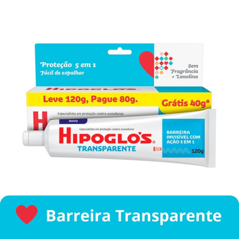 Creme Preventivo de Assaduras Hipoglós Transparente 120g Creme Preventivo de Assaduras Hipoglós Transparente 120g