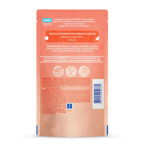 Sabonete Líquido Johnsons Baby Glicerina Cabeça aos Pés Refil 380ml Sabonete Líquido Johnsons Baby Glicerina Cabeça aos Pés Refil 380ml