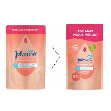 Sabonete Líquido Johnsons Baby Glicerina Cabeça aos Pés Refil 380ml Sabonete Líquido Johnsons Baby Glicerina Cabeça aos Pés Refil 380ml