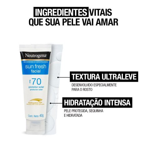 Protetor Solar Facial Neutrogena Sun Fresh FPS70 40g