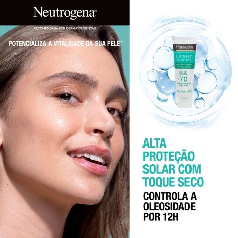 Protetor Solar Facial Neutrogena Sun Fresh Derm Care FPS30 Pele Mista a Oleosa Sem Cor 40g