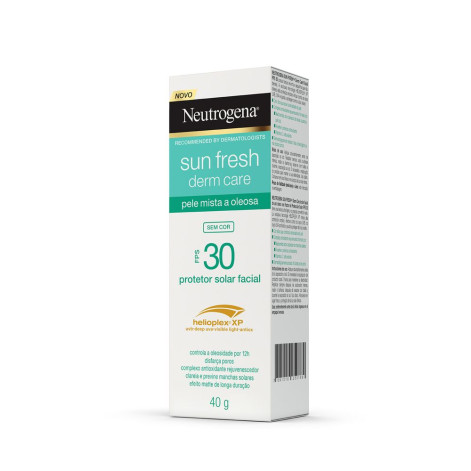 Protetor Solar Facial Neutrogena Sun Fresh Derm Care FPS30 Pele Mista a Oleosa Sem Cor 40g