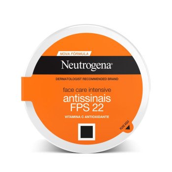 Creme Facial Neutrogena Face Care Intensive Antissinais FPS 22 100g