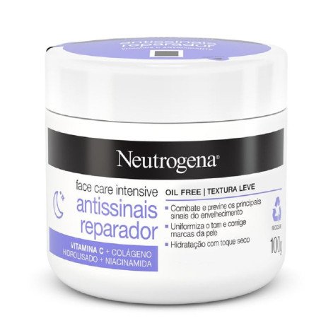 Creme Facial Neutrogena Face Care Intensive Antissinais Reparador 100g Creme Facial Neutrogena Face Care Intensive Antissinais Reparador 100g
