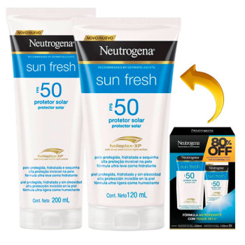 Kit Neutrogena Sun Fresh Helioplex XP Protetor Solar Corporal FPS50 200ml + Protetor Solar Corporal FPS50 120ml