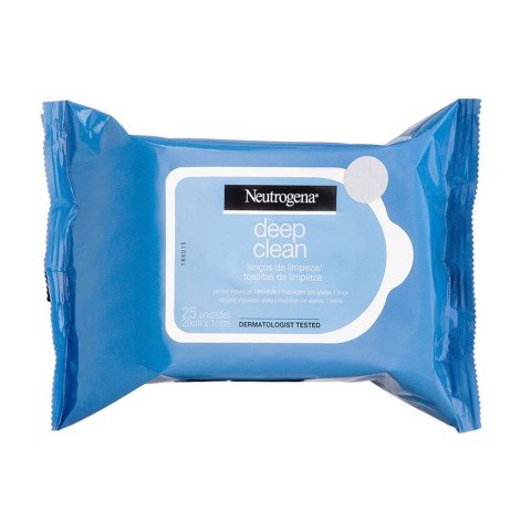 Lenço Demaquilante Neutrogena Deep Clean com 25 unidades Lenço Demaquilante Neutrogena Deep Clean com 25 unidades