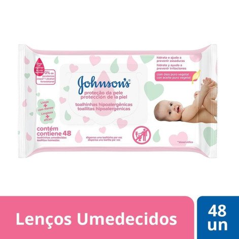 Lenços Umedecidos Johnson's Baby Extra Cuidado 48 Unidades