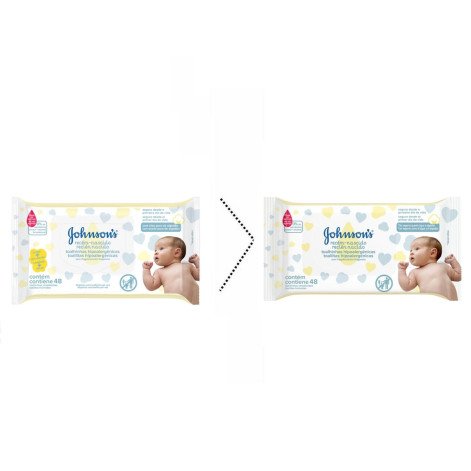 Lenços Umedecidos Johnsons Baby Recém-Nascido Sem Fragrância 48 Unidades