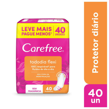 Protetor Diario Carefree Todo Dia Sem Perfume 40 Unidades
