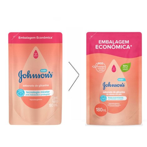 Sabonete Líquido Johnsons Baby Glicerina Refil 180ml Sabonete Líquido Johnsons Baby Glicerina Refil 180ml