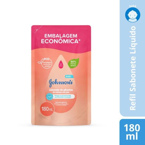 Sabonete Líquido Johnsons Baby Glicerina Refil 180ml Sabonete Líquido Johnsons Baby Glicerina Refil 180ml