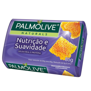 Sabonete em Barra Geléia Real e Proteína Nutrição & Suavidade Palmolive Naturals 85g