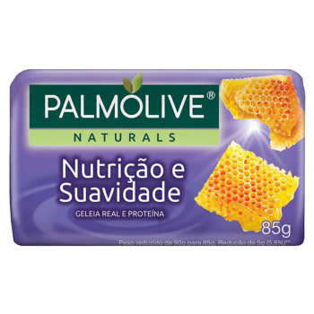 Sabonete em Barra Geléia Real e Proteína Nutrição & Suavidade Palmolive Naturals 85g