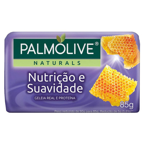 Sabonete em Barra Geléia Real e Proteína Nutrição & Suavidade Palmolive Naturals 85g