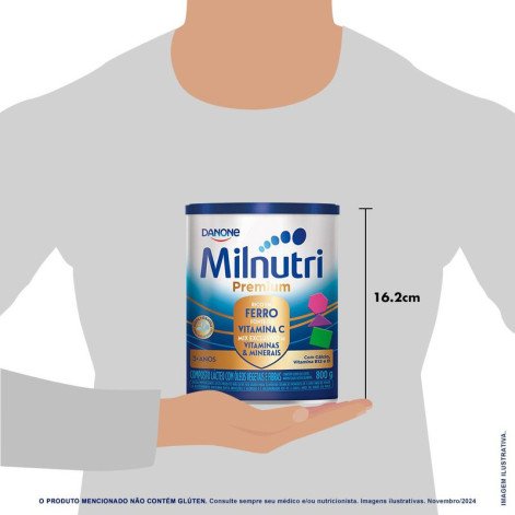 Composto Lácteo Milnutri Premium Danone até 5 anos com 800g Composto Lácteo Milnutri Premium Danone até 5 anos com 800g