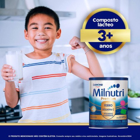 Composto Lácteo Milnutri Premium Danone até 5 anos com 800g Composto Lácteo Milnutri Premium Danone até 5 anos com 800g