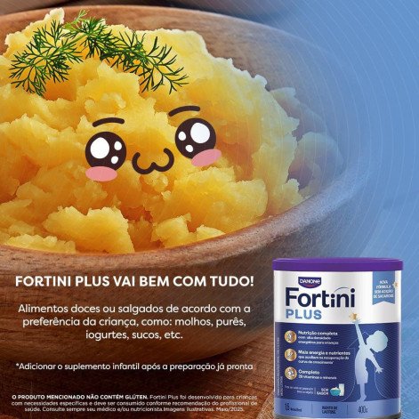 Suplemento Alimentar Infantil Fortini Plus Danone Sem Sabor 400g