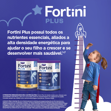 Suplemento Alimentar Infantil Fortini Plus Sabor Baunilha 400g