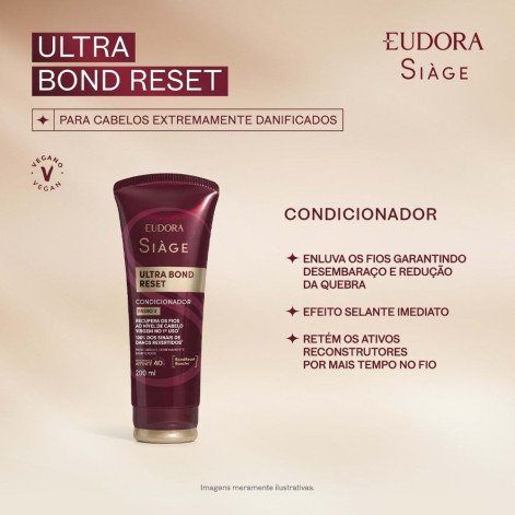 Condicionador Ultra Bond Reset Proteina Capilar Siàge Passo 3 200ml