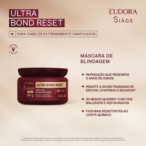 Máscara Regeneradora Ultra Bond Reset Siàge Passo 2 250g
