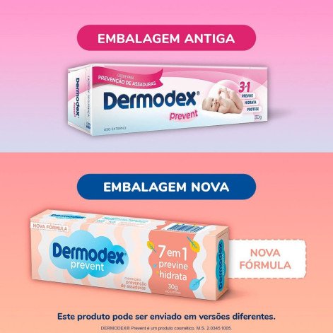 Creme para Prevenção de Assaduras Dermodex Prevent 30g Creme para Prevenção de Assaduras Dermodex Prevent 30g