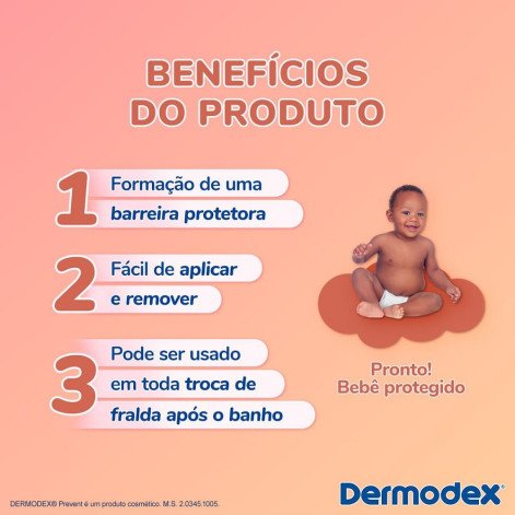Creme para Prevenção de Assaduras Dermodex Prevent 30g Creme para Prevenção de Assaduras Dermodex Prevent 30g