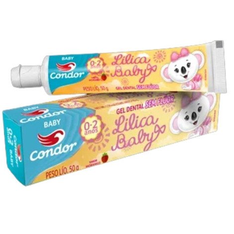 Gel Dental Condor Baby Lilica Ripilica 0-2 Anos Sem Flúor 50g Gel Dental Condor Baby Lilica Ripilica 0-2 Anos Sem Flúor 50g