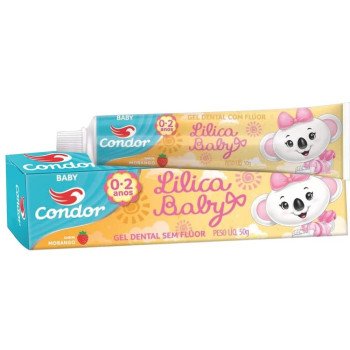 Gel Dental Condor Baby Lilica Ripilica 0-2 Anos Sem Flúor 50g Gel Dental Condor Baby Lilica Ripilica 0-2 Anos Sem Flúor 50g