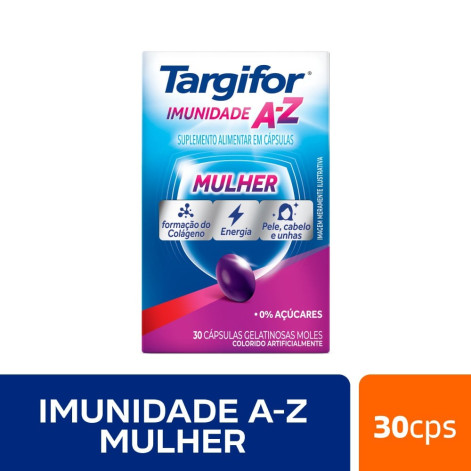 Targifor Imunidade A-Z Mulher Multivitamínico Sanofi 30 Cápsulas