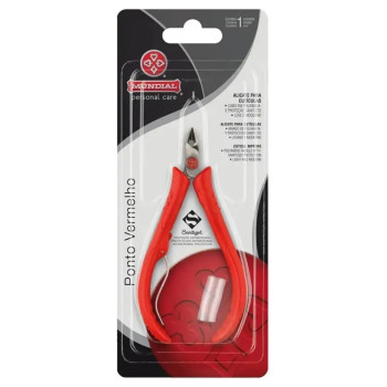 Alicate Mundial Cutícula Ponto Vermelho 171 Vermelho