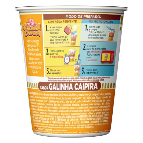 Cup Noodles Nissin Galinha Caipira 69g