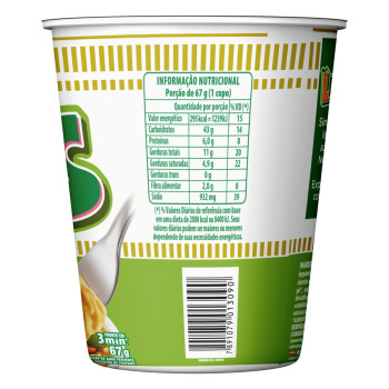 Macarrão Instantâneo Cup Noodles Nissin Legumes com Azeite Copo 67g