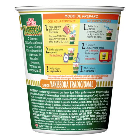 Macarrão Instantâneo Cup Noodles Nissin Yakissoba Copo 70g