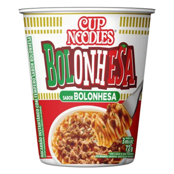 Macarrão Instantâneo Cup Noodles Sabor Bolonhesa 72g