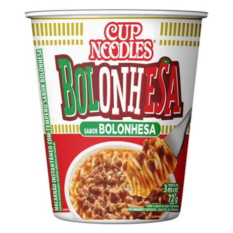 Macarrão Instantâneo Cup Noodles Sabor Bolonhesa 72g