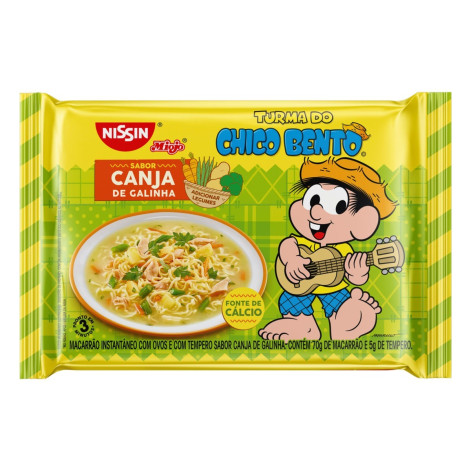 Macarrão Instantâneo Nissin Miojo Turma do Chico Bento Canja de Galinha 75g
