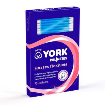 Hastes Flexíveis de Algodão Palinetes York 75 Unidades