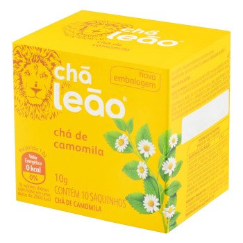 Chá De Camomila Leão Com 10 Saquinhos Chá De Camomila Leão Com 10 Saquinhos