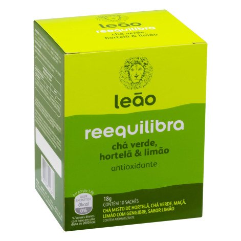 Chá Leão Reequilibra Verde/Hortelã/Limão 18g