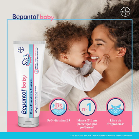 Creme para Assaduras Bepantol Baby Preventivo 120g Creme para Assaduras Bepantol Baby Preventivo 120g