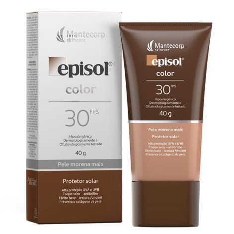 Protetor Solar Facial Mantecorp Skincare Episol Color Fps 30