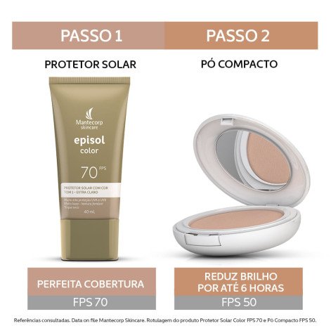 Protetor Solar Facial Episol FPS 50 Tom 1 Pó Compacto 10g