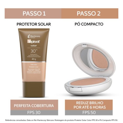 Protetor Solar Facial Episol FPS 50 Tom 2 Pó Compacto 10g