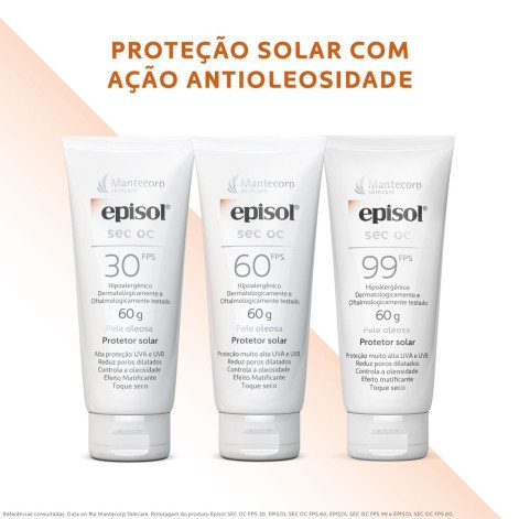 Protetor Solar Episol Sec Oc Fps 60 Bg 60g